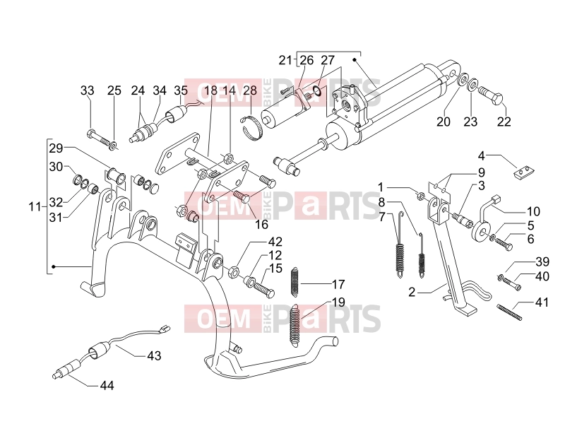 PIAGGIO X9 500 Evolution ABS Frame - Plastic parts - Coachwork » Stand/s