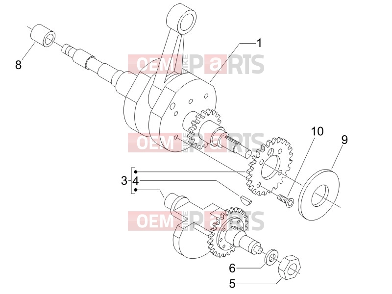 PIAGGIO X9 500 Evolution ABS Engine » Crankshaft