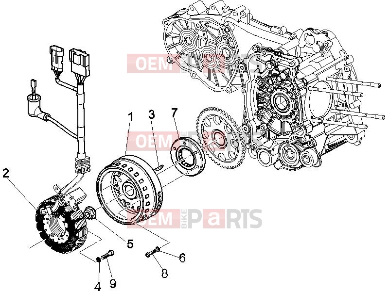 PIAGGIO X9 500 Evolution Engine » Flywheel magneto