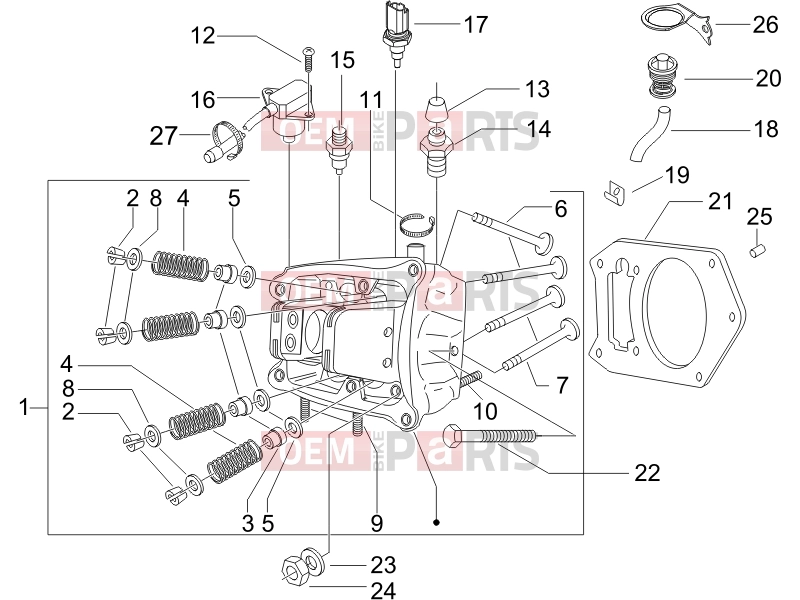 PIAGGIO X9 500 Evolution Engine » Head unit - Valve