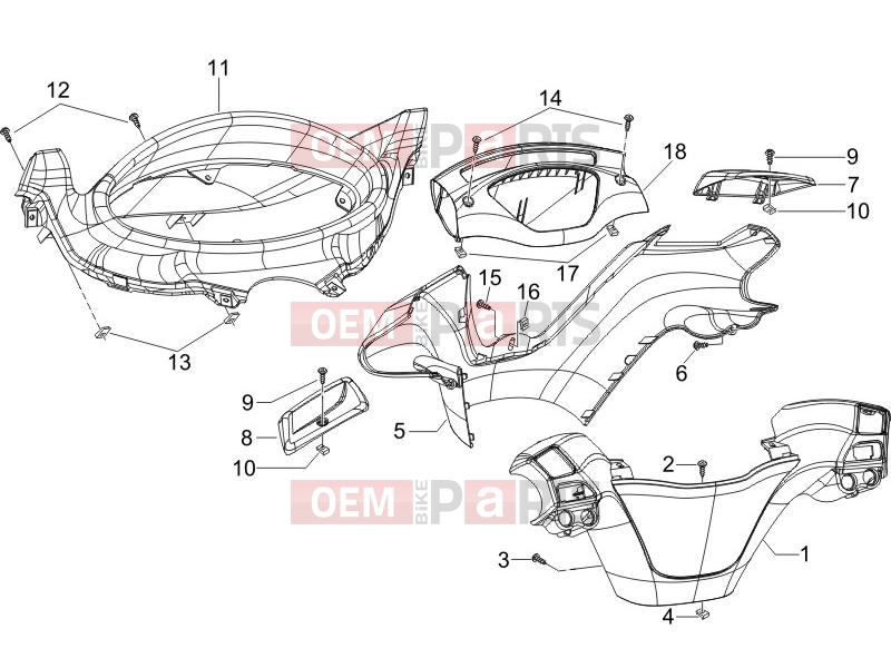 PIAGGIO X9 500 Evolution (USA) Handlebars/Steering » Handlebars coverages