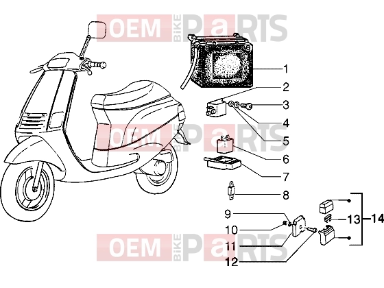 PIAGGIO Electrical system » Electrical devices
