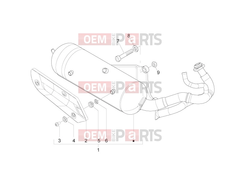 Engine » Silencer - Piaggio Zip 50 2T 2009