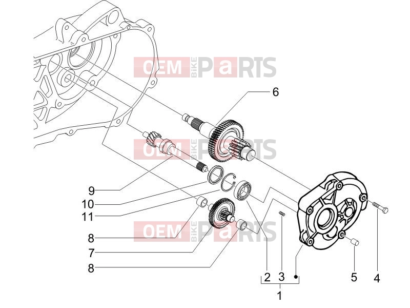 PIAGGIO Zip 50 2T Engine » Reduction unit