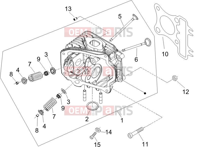 PIAGGIO Zip 50 4T Engine » Head unit - Valve