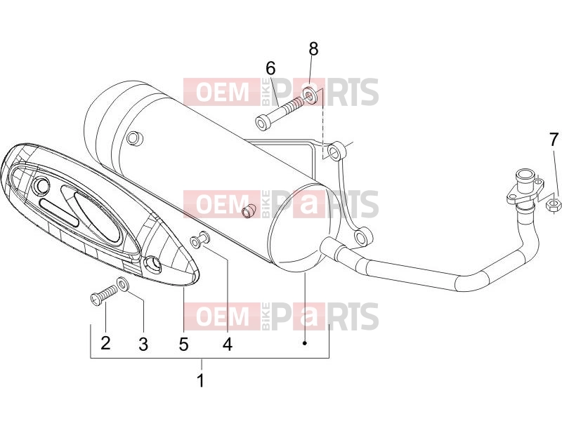 Engine » Silencer - Piaggio Zip 50 4T 2014