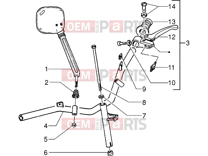 PIAGGIO Handlebars » Handlebars component parts