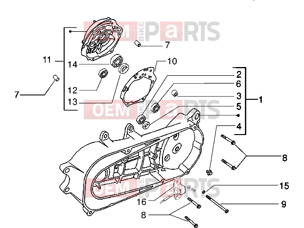 PIAGGIO Engine » Crankcase