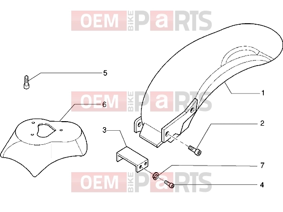 PIAGGIO Chassis » Front and rear mudguard