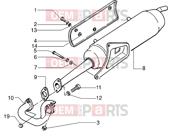 Engine » Silencer - Piaggio Zip 50 RST