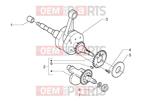Engine » Crankshaft - Piaggio Beverly 500 (EMEA)