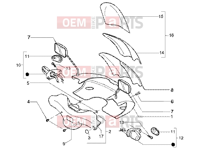 PIAGGIO Handlebars » Handlebars covers