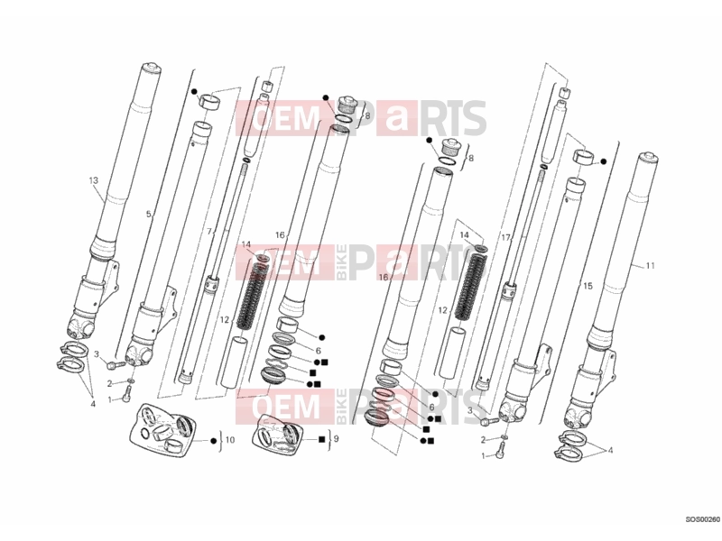 DUCATI 2008 Monster 695 FRONT FORK » FRONT SUSPENSION