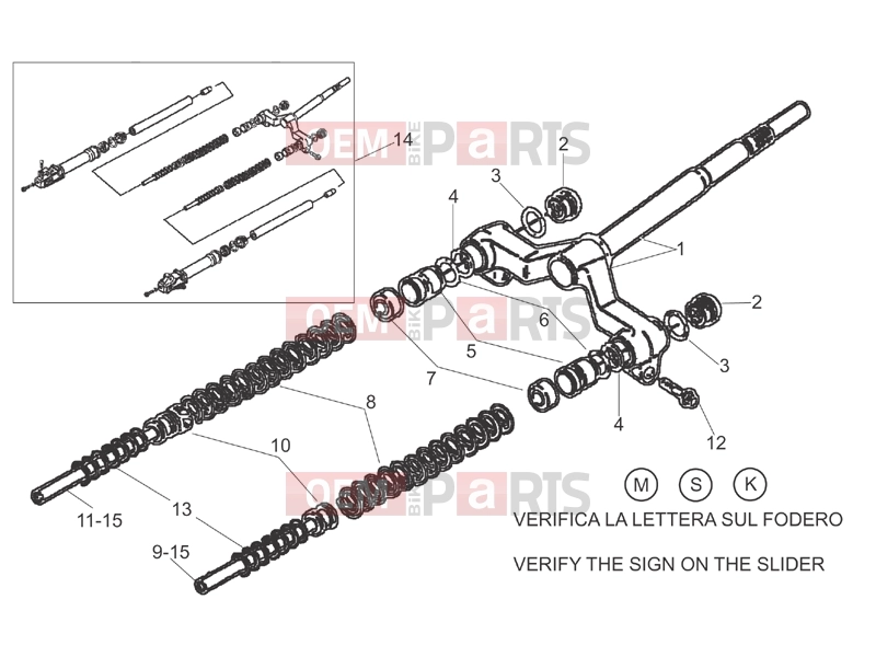 APRILIA SR 50 Di-Tech FRAME » Front fork I