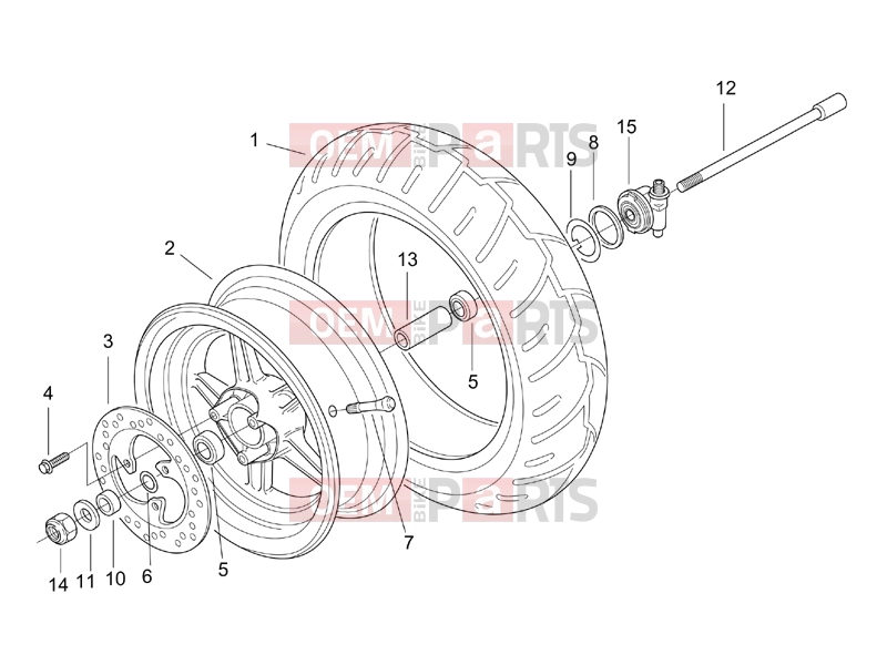 APRILIA SR 50 Di-Tech FRAME » Front wheel