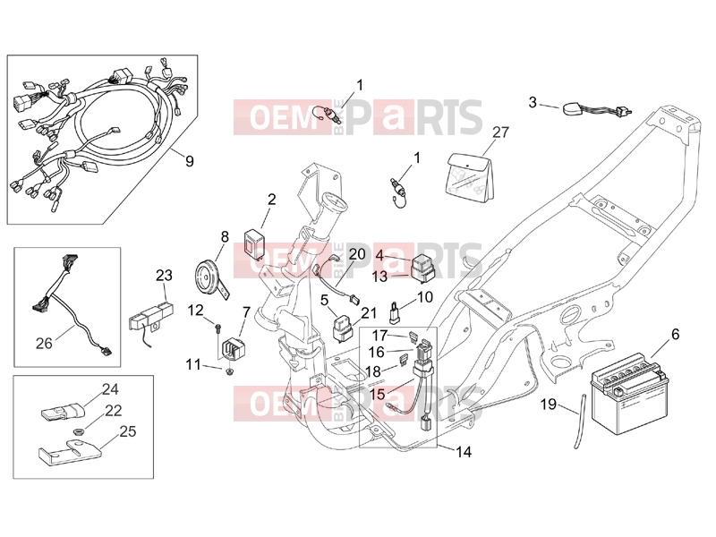 APRILIA SR 50 Di-Tech & Carb. FRAME » Electrical system