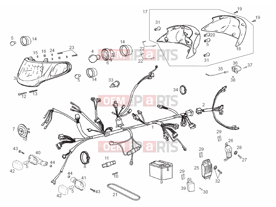 derbi Atlantis 50 2T Tables » Electrical system