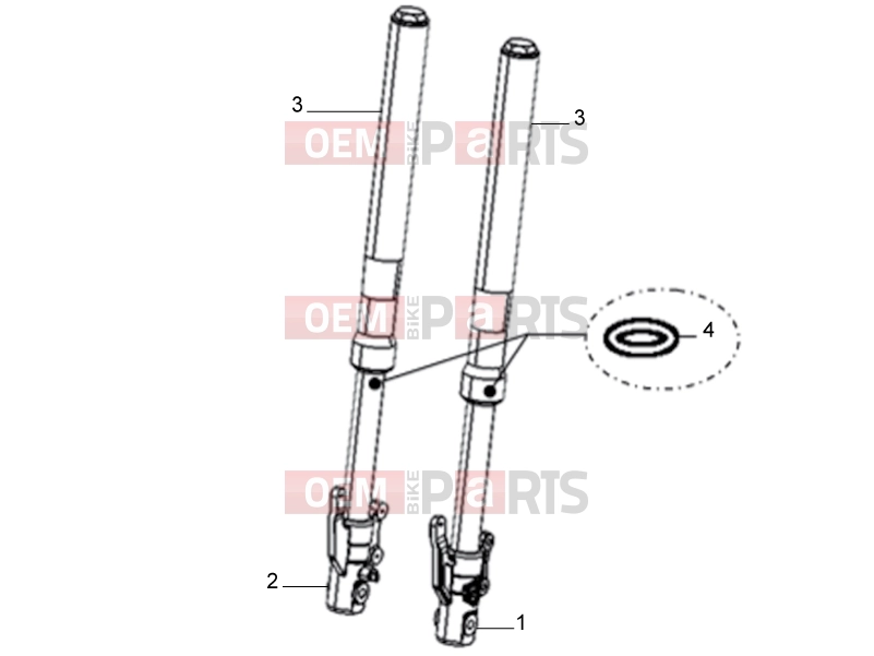 Frame » Front fork - Derbi ETX 150 2015