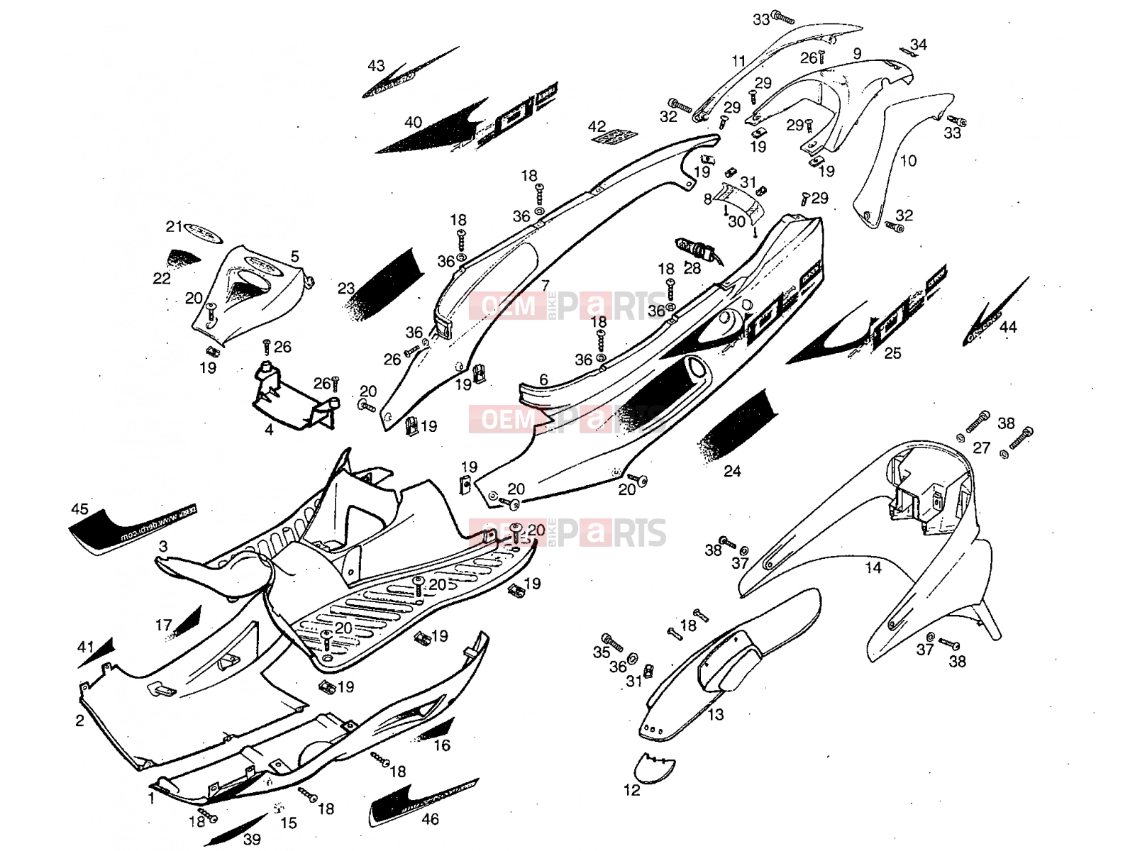 derbi Preadtor 50 Tables » Frame
