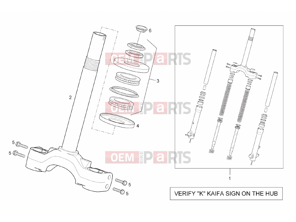 derbi Rambla 125-250 Tables » Front fork