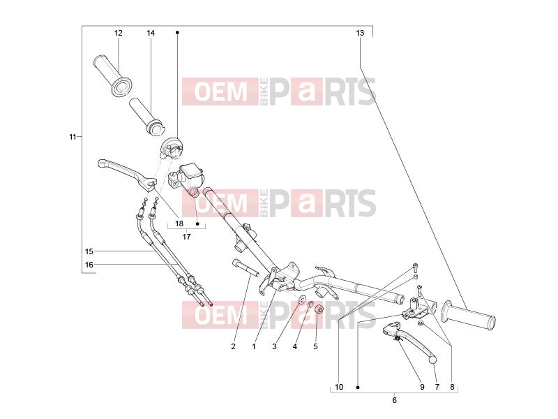 Handlebars/Steering » Handlebars - Master cil. - Derbi Sonar 125 2011