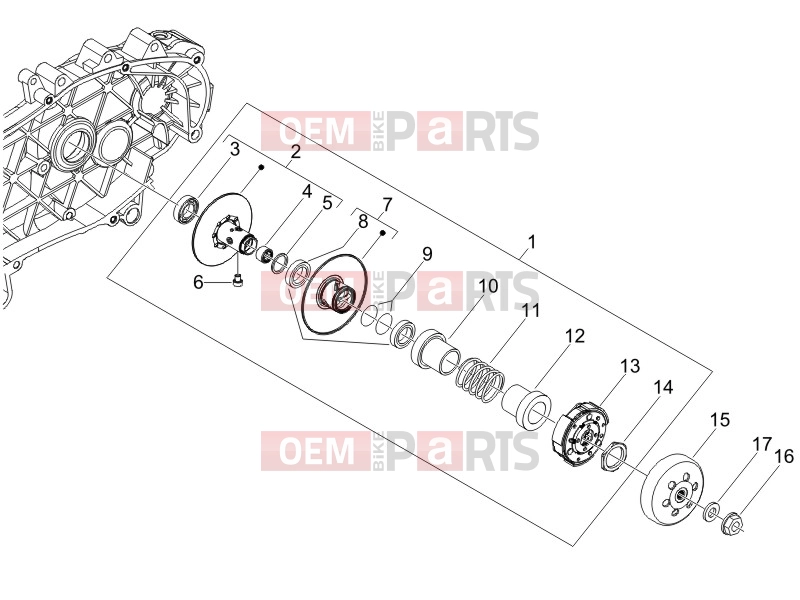 Engine » Driven pulley - Derbi Sonar 150 2009