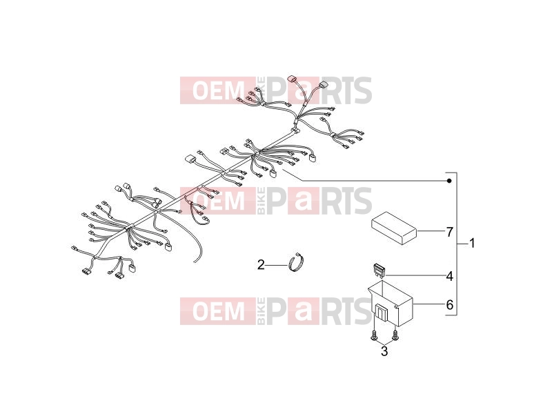 Electrical system » Main cable harness - Derbi Sonar 150 2010