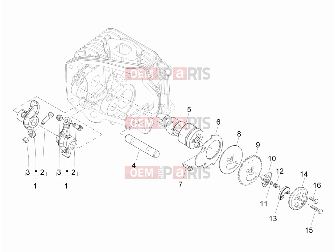 Engine » Rocking levers support unit - Derbi Sonar 150 2010