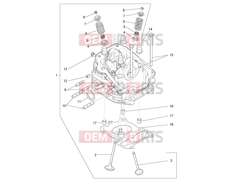 Engine » Head unit - Valve - Derbi Sonar 150 2011
