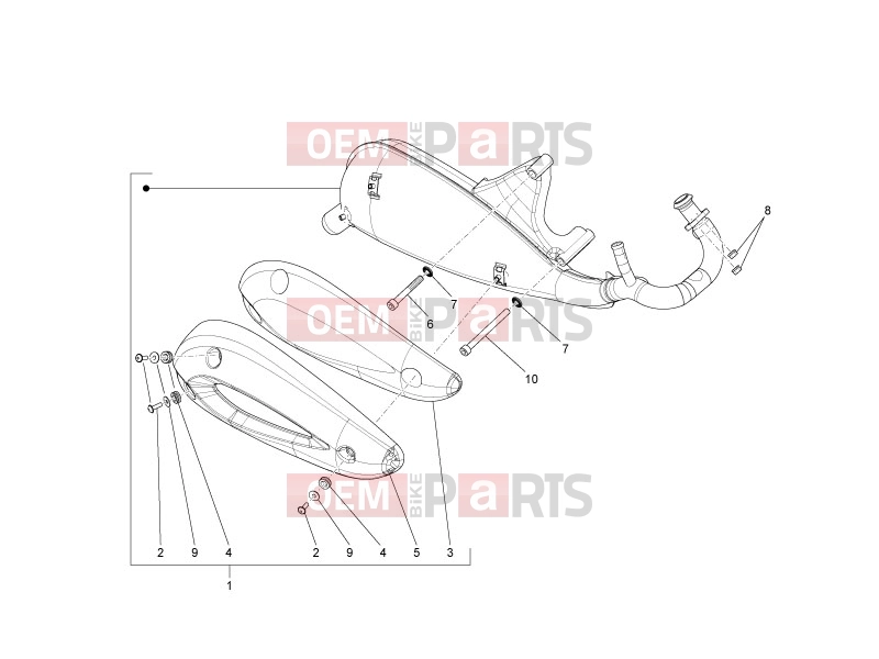 Engine » Silencer - Derbi Sonar 50 2T 2009