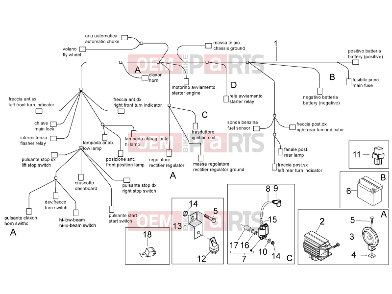 FRAME » Electrical system - Derbi Variant Sport 50 2016