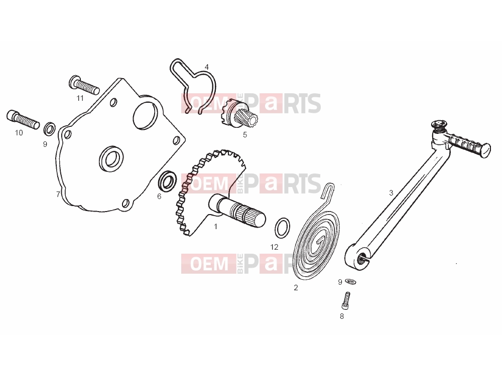 derbi Variant Start-Courier 50 Tables » Starter assembly