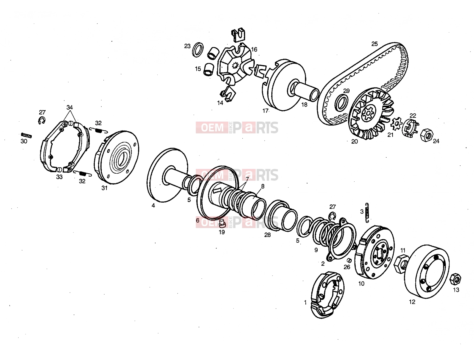 derbi Variant Start-Stop 50 Tables » Variator