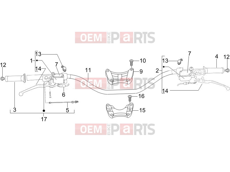 Handlebars/Steering » Handlebars - Master cil. - Gilera DNA 50 2006
