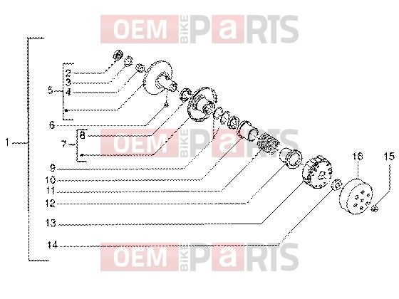 Engine » Driven pulley - Gilera DNA GP Experience