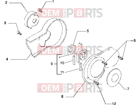 gilera Eaglet automatic Engine » Cover crankcase, half