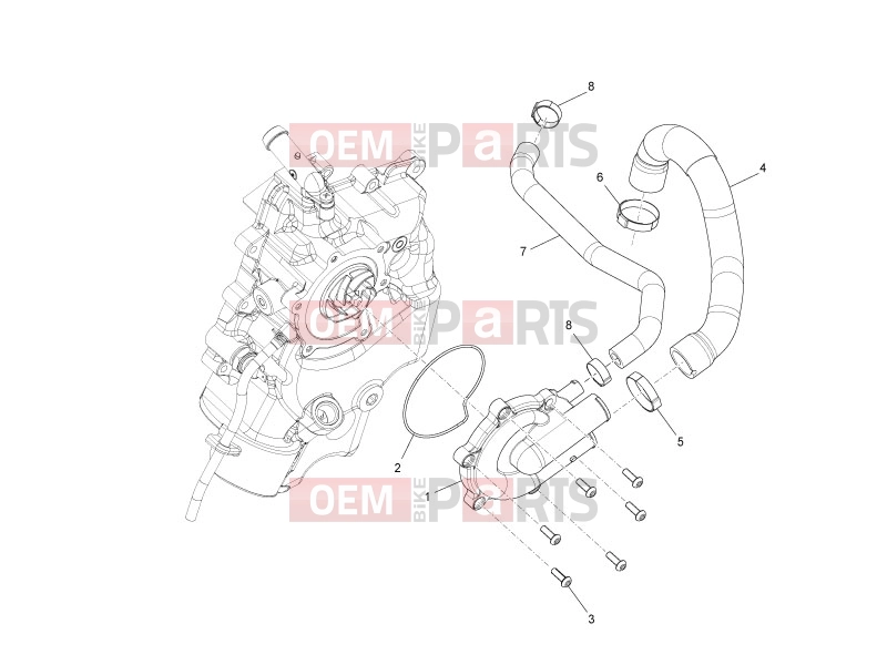 gilera 2009 Fuoco 500 Engine » Cooler pump