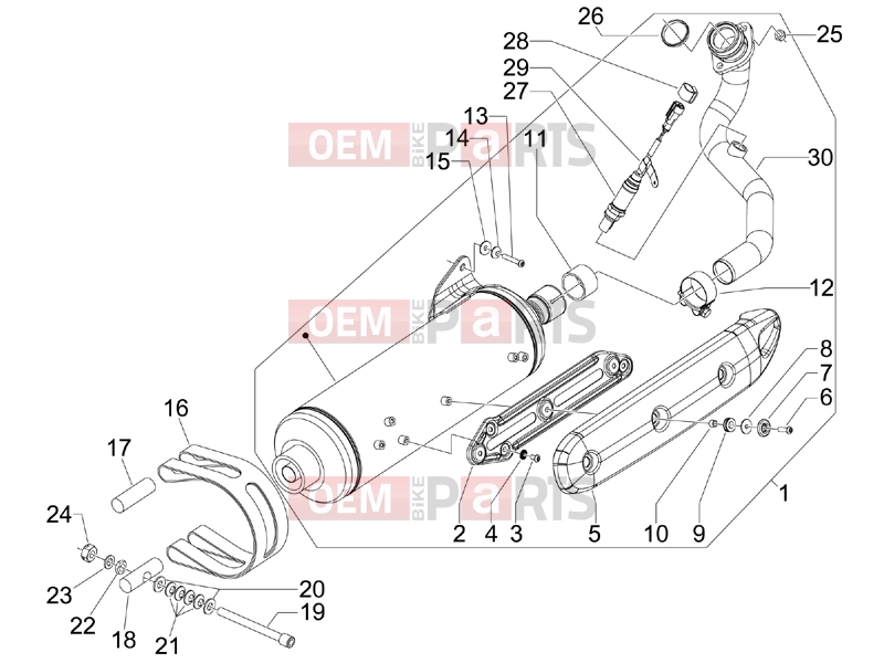 gilera 2009 Fuoco 500 Engine » Silencer