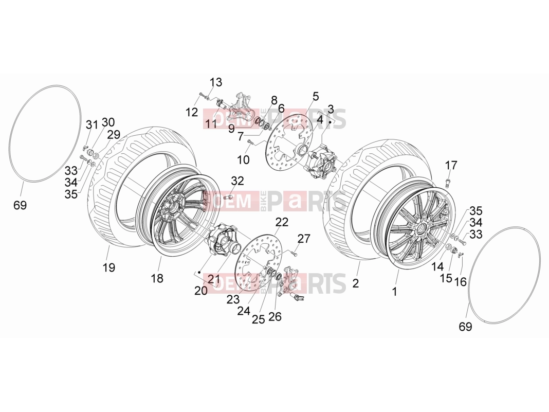 gilera 2012 Fuoco 500 Suspensions - Wheels » Front wheel