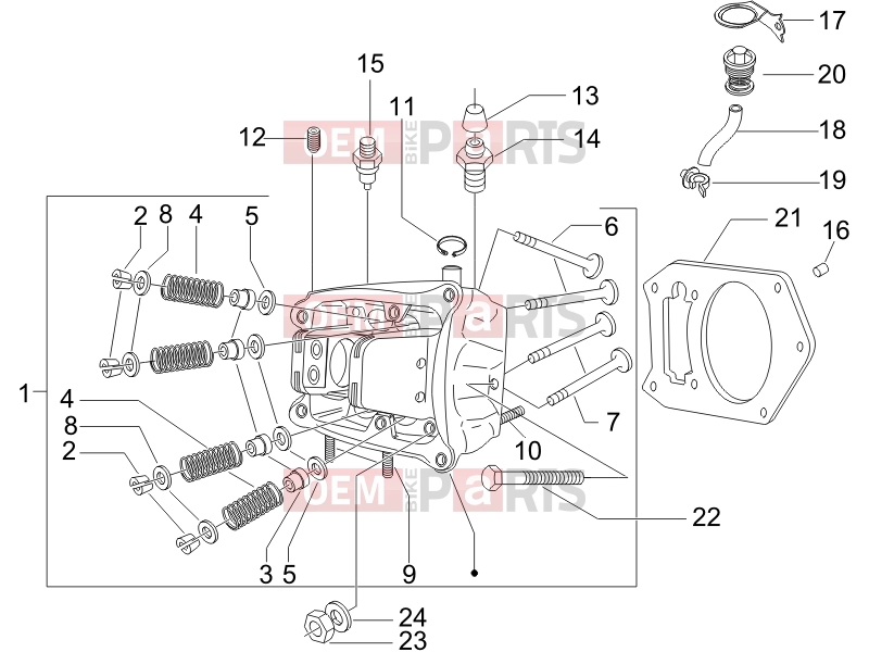 gilera 2012 Fuoco 500 Engine » Head unit - Valve