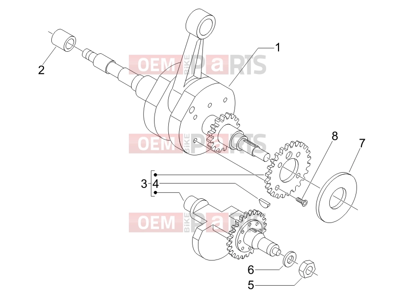gilera 2013 Fuoco 500 Engine » Crankshaft