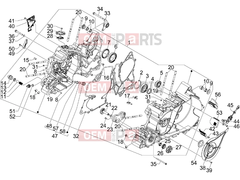 Engine » Crankcase - Gilera GP 800 2007