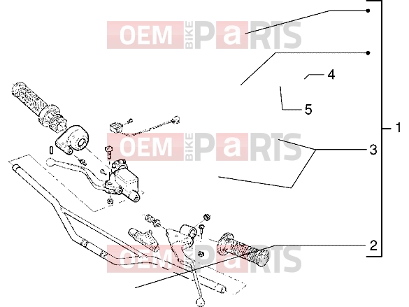 Handlebars » Handlebars component parts - Gilera GSM