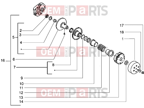 Engine » Driven pulley - Gilera Ice