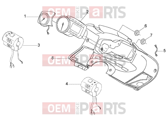 Electrical system » Instruments Set - Gilera Nexus 500