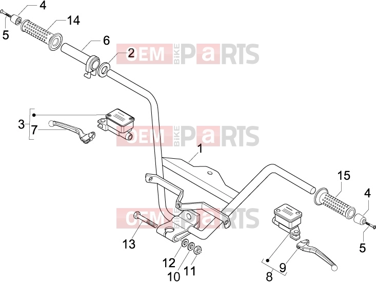 gilera 2011 Nexus 500 Handlebars/Steering » Handlebars - Master cil.