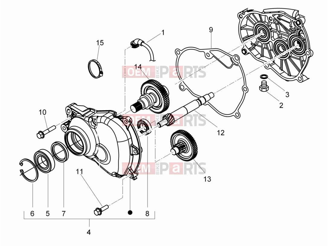 Engine » Reduction unit - Gilera Oregon 250 2008