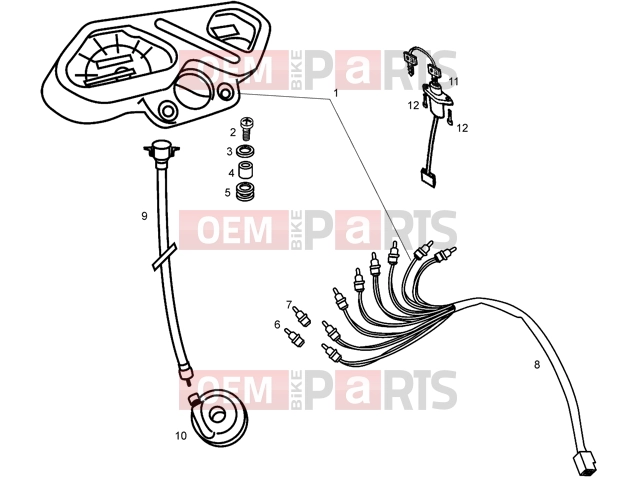 gilera RCR Electrical system » Speedometer and components