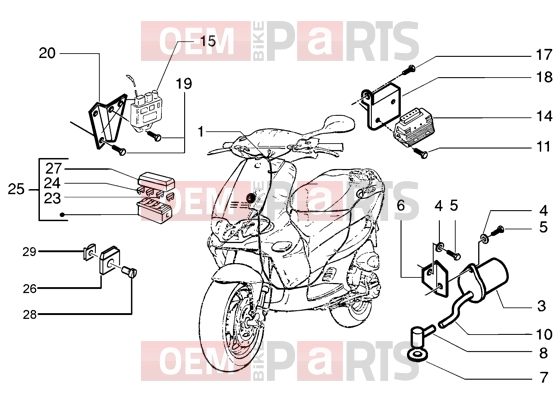 gilera Runner 125 VX 4T Electrical system » Electrical device