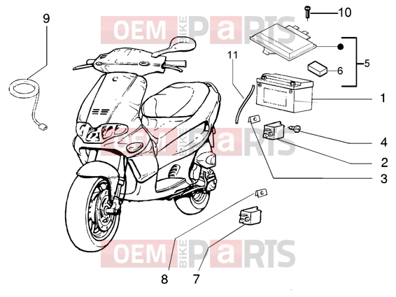 Electrical system » Electrical device - Gilera Runner 200 VXR 4T